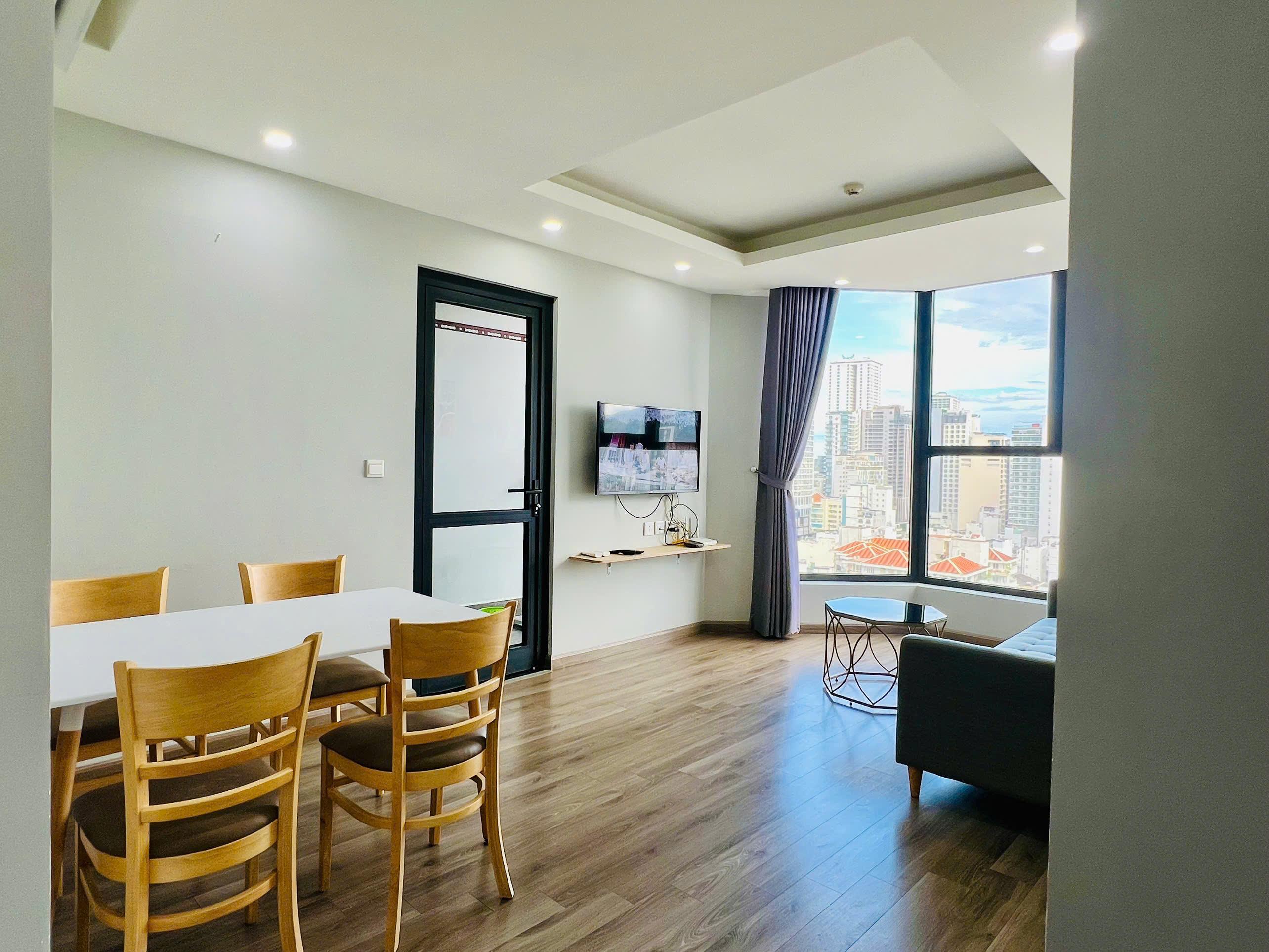 Căn hộ HUDBUILDING 59,2m2. 2 phòng ngủ, tầng cao, đầy đủ nội thất